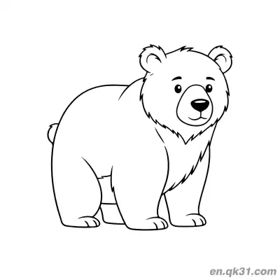 Free printable Cute Polar Bear Coloring Page coloring page