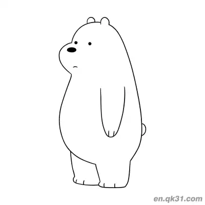 Free printable Cute Side View Bear Coloring Page coloring page