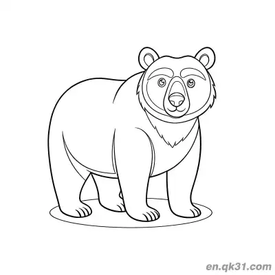 Free printable Realistic Walking Polar Bear Coloring Page coloring page