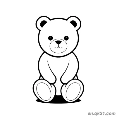 Free printable Simple Sitting Teddy Bear Coloring Page coloring page