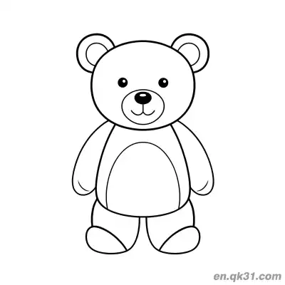 Free printable Standing Teddy Bear Coloring Page coloring page