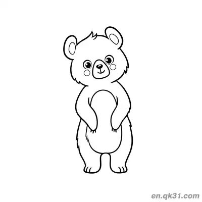Free printable Sweet Blushing Baby Bear Coloring Page coloring page