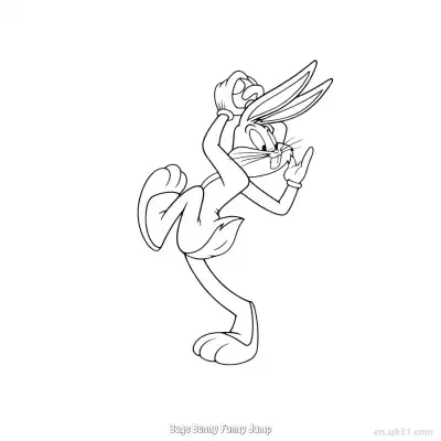 Free printable Bugs Bunny Funny Jump  Coloring Page - Free PDF Printable Bugs Bunny Coloring Sheets coloring page