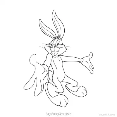 Free printable Bugs Bunny Open Arms  Coloring Page - Free PDF Printable Bugs Bunny Coloring Sheets coloring page