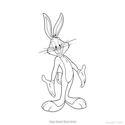 Free printable Bugs Bunny Open Arms 2 Coloring Page - Free PDF Printable Bugs Bunny Coloring Sheets coloring page