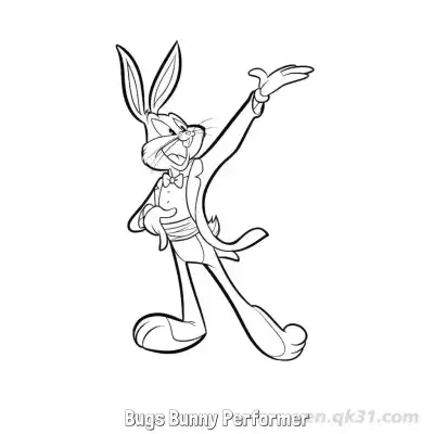 Free printable Bugs Bunny Performer  Coloring Page - Free PDF Printable Bugs Bunny Coloring Sheets coloring page