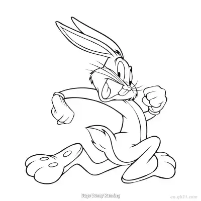 Free printable Bugs Bunny Running  Coloring Page - Free PDF Printable Bugs Bunny Coloring Sheets coloring page