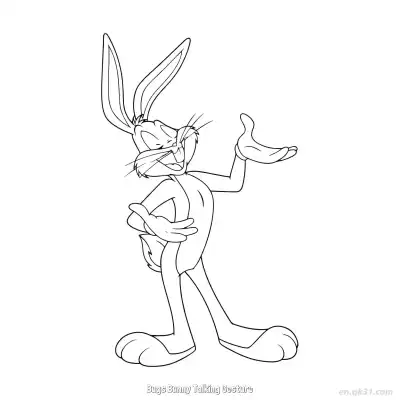 Free printable Bugs Bunny Talking Gesture  Coloring Page - Free PDF Printable Bugs Bunny Coloring Sheets coloring page