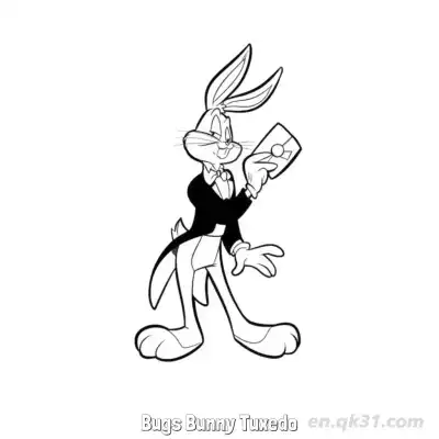 Free printable Bugs Bunny Tuxedo  Coloring Page - Free PDF Printable Bugs Bunny Coloring Sheets coloring page