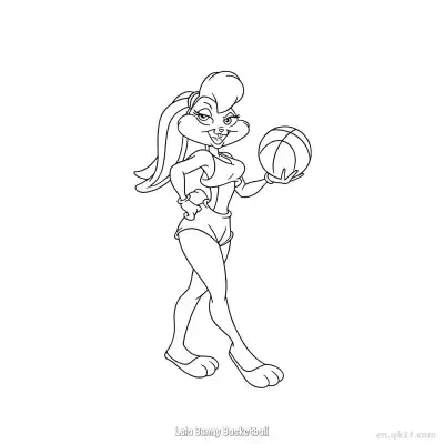 Free printable Lola Bunny Basketball  Coloring Page - Free PDF Printable Bugs Bunny Coloring Sheets coloring page