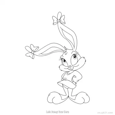 Free printable Lola Bunny Bow Ears  Coloring Page - Free PDF Printable Bugs Bunny Coloring Sheets coloring page