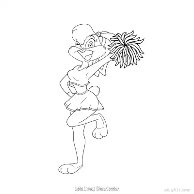 Free printable Lola Bunny Cheerleader  Coloring Page - Free PDF Printable Bugs Bunny Coloring Sheets coloring page