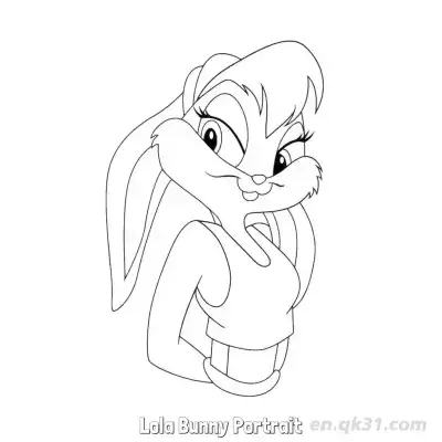 Free printable Lola Bunny Portrait  Coloring Page - Free PDF Printable Bugs Bunny Coloring Sheets coloring page