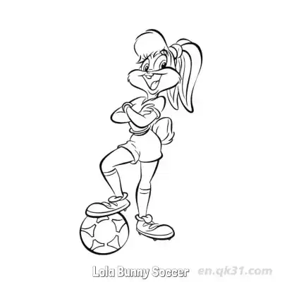 Free printable Lola Bunny Soccer  Coloring Page - Free PDF Printable Bugs Bunny Coloring Sheets coloring page