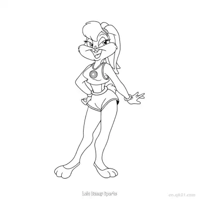 Free printable Lola Bunny Sports  Coloring Page - Free PDF Printable Bugs Bunny Coloring Sheets coloring page