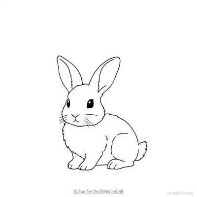 Free printable Minimalist Realistic Rabbit  Coloring Page - Free PDF Printable Bunny Coloring Sheets coloring page