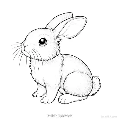 Free printable Realistic Style Rabbit  Coloring Page - Free PDF Printable Bunny Coloring Sheets coloring page