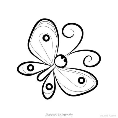 Free printable Abstract Line Butterfly  Coloring Page - Free PDF Printable Butterfly Coloring Sheets coloring page