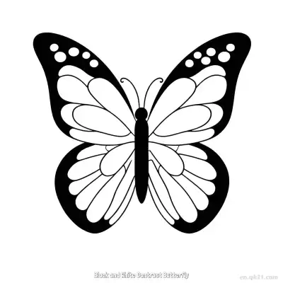 Free printable Black and White Contrast Butterfly  Coloring Page - Free PDF Printable Butterfly Coloring Sheets coloring page
