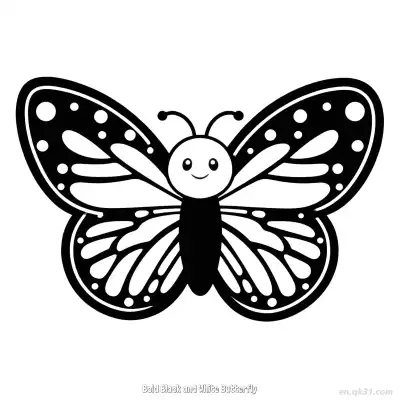 Free printable Bold Black and White Butterfly  Coloring Page - Free PDF Printable Butterfly Coloring Sheets coloring page