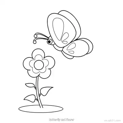 Free printable Butterfly and Flower  Coloring Page - Free PDF Printable Butterfly Coloring Sheets coloring page