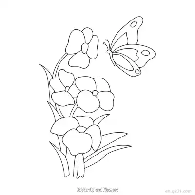 Free printable Butterfly and Flowers  Coloring Page - Free PDF Printable Butterfly Coloring Sheets coloring page