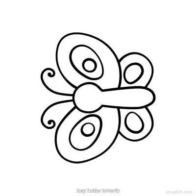 Free printable Easy Toddler Butterfly  Coloring Page - Free PDF Printable Butterfly Coloring Sheets coloring page