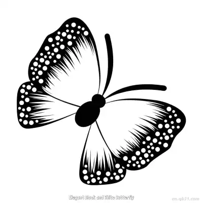 Free printable Elegant Black and White Butterfly  Coloring Page - Free PDF Printable Butterfly Coloring Sheets coloring page