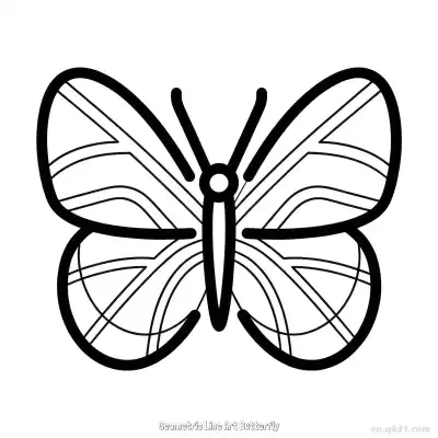 Free printable Geometric Line Art Butterfly  Coloring Page - Free PDF Printable Butterfly Coloring Sheets coloring page