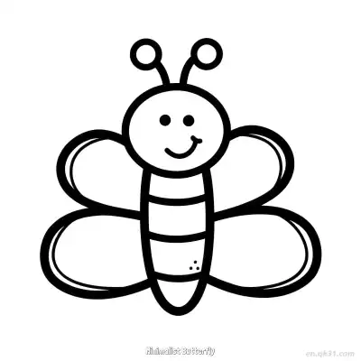 Free printable Minimalist Butterfly  Coloring Page - Free PDF Printable Butterfly Coloring Sheets coloring page