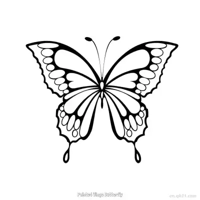 Free printable Pointed Wings Butterfly  Coloring Page - Free PDF Printable Butterfly Coloring Sheets coloring page