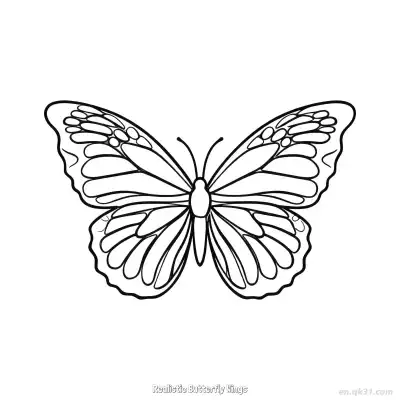 Free printable Realistic Butterfly Wings  Coloring Page - Free PDF Printable Butterfly Coloring Sheets coloring page