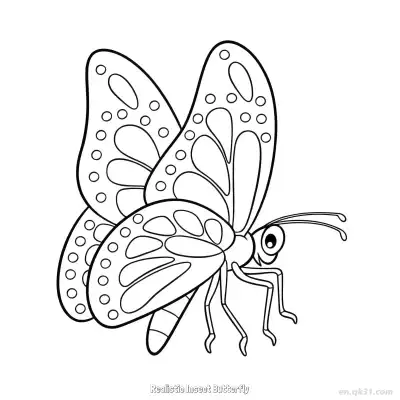Free printable Realistic Insect Butterfly  Coloring Page - Free PDF Printable Butterfly Coloring Sheets coloring page