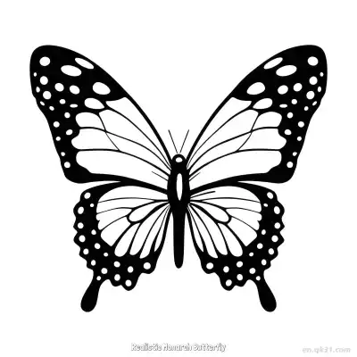 Free printable Realistic Monarch Butterfly  Coloring Page - Free PDF Printable Butterfly Coloring Sheets coloring page