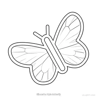 Free printable Silhouette Style Butterfly  Coloring Page - Free PDF Printable Butterfly Coloring Sheets coloring page