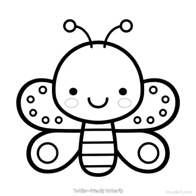 Free printable Toddler-friendly Butterfly  Coloring Page - Free PDF Printable Butterfly Coloring Sheets coloring page