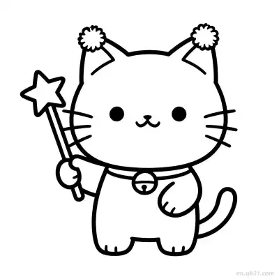 Free printable Christmas Cat 1 Coloring Page - Free PDF Printable Cute Cat Coloring Sheets coloring page