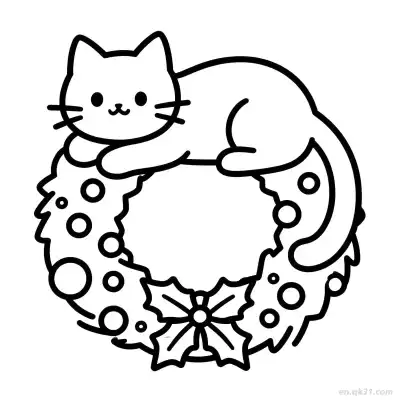 Free printable Christmas Cat 11 Coloring Page - Free PDF Printable Cute Cat Coloring Sheets coloring page