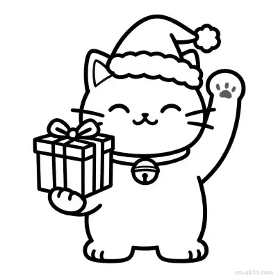 Free printable Christmas Cat 12 Coloring Page - Free PDF Printable Cute Cat Coloring Sheets coloring page