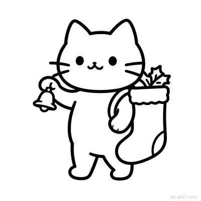 Free printable Christmas Cat 13 Coloring Page - Free PDF Printable Cute Cat Coloring Sheets coloring page