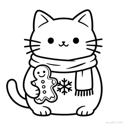 Free printable Christmas Cat 15 Coloring Page - Free PDF Printable Cute Cat Coloring Sheets coloring page