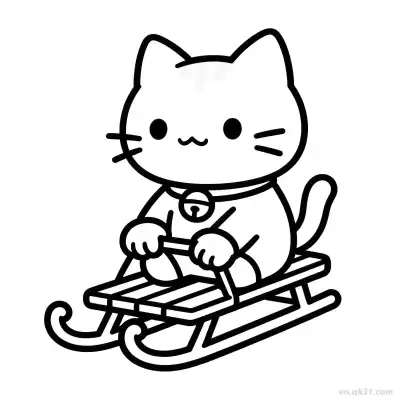 Free printable Christmas Cat 16 Coloring Page - Free PDF Printable Cute Cat Coloring Sheets coloring page