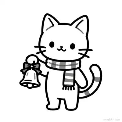 Free printable Christmas Cat 6 Coloring Page - Free PDF Printable Cute Cat Coloring Sheets coloring page