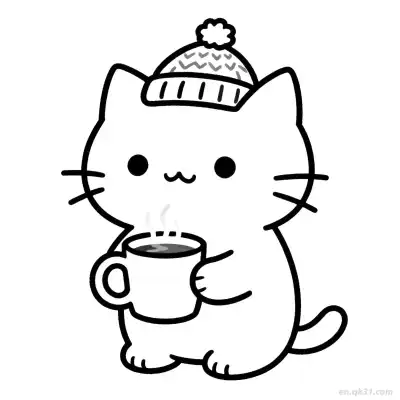 Free printable Christmas Cat 9 Coloring Page - Free PDF Printable Cute Cat Coloring Sheets coloring page