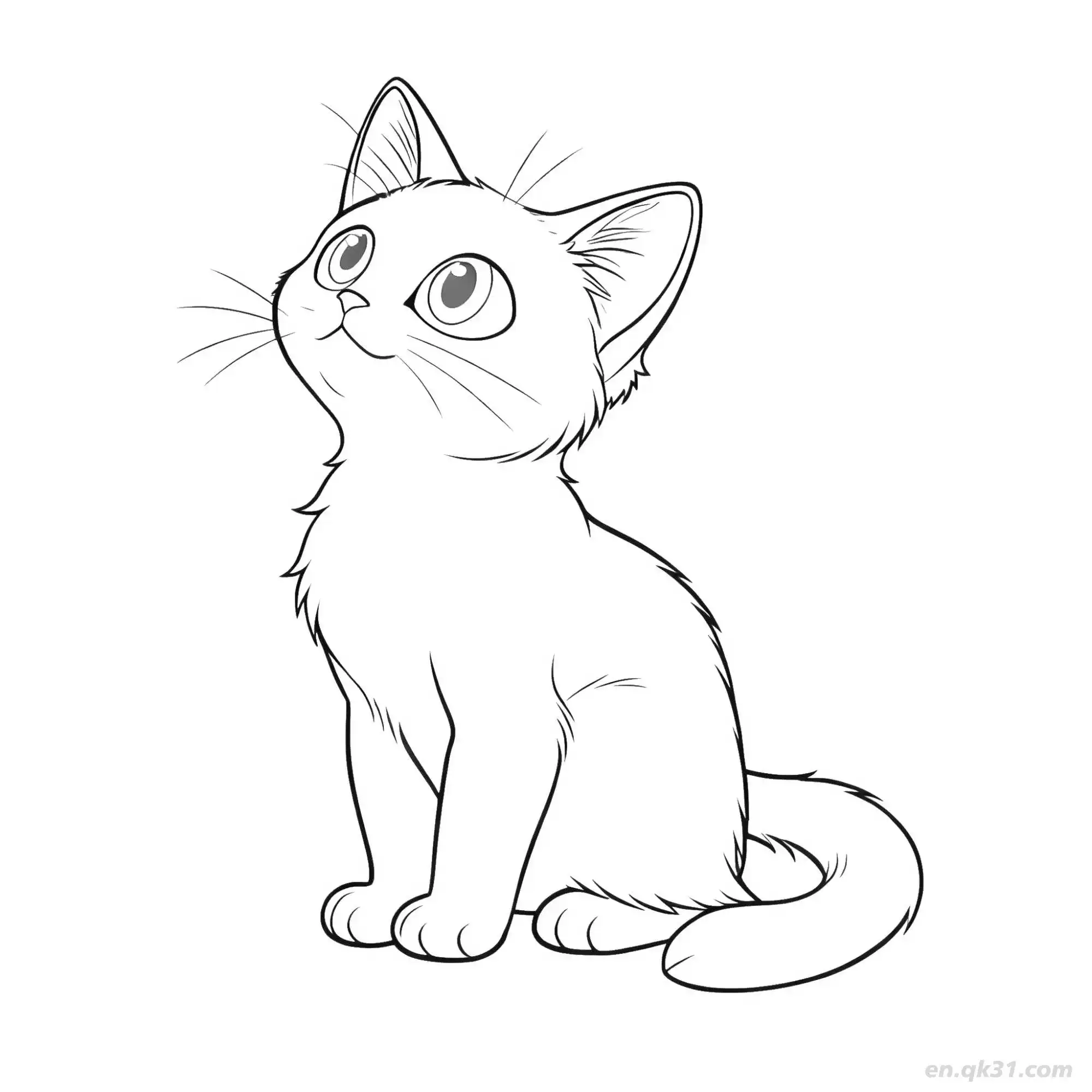 Cat 21 Coloring Page - Free Printable Cute Cat PDF Coloring Sheets – Free Printable Coloring Page for Kids and Adults