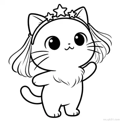 Free printable Cat 74 Coloring Page - Free PDF Printable Cute Cat Coloring Sheets coloring page