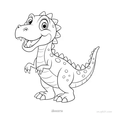Free printable Allosaurus  Coloring Page - Free PDF Printable Dinosaurs Coloring Sheets coloring page