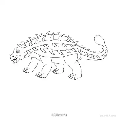 Free printable Ankylosaurus  Coloring Page - Free PDF Printable Dinosaurs Coloring Sheets coloring page