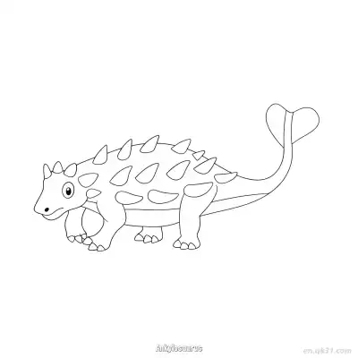 Free printable Ankylosaurus 2 Coloring Page - Free PDF Printable Dinosaurs Coloring Sheets coloring page