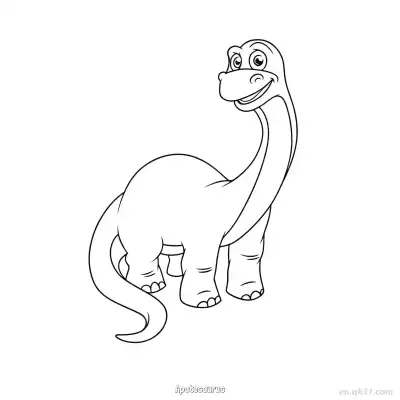 Free printable Apatosaurus  Coloring Page - Free PDF Printable Dinosaurs Coloring Sheets coloring page